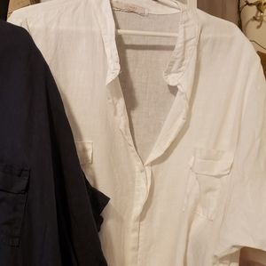 XL/XXL 100% LINEN shirt-style tunic